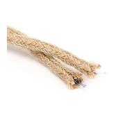 Marhynchus Câble électrique à Paire Torsadée de Corde de Chanvre Vintage, Câble à âme en Cuivre de 0,75 Mm avec un Diamètre Intérieur de 3 Mm pour Lustre, Accessoires de Bricolage (10 m / 32,8 pieds)