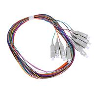 Marhynchus Câble Pigtail Fibre Multimode 12 Cœurs, SC/UPC, 1,2 M, Coque en PVC, Niveau Classe Transporteur, Plug and Play, pour Réseaux Locaux à Fibre Optique, Systèmes de Communication par