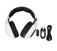 Marhynchus Casque de Jeu sans Fil 2.4 G 3,5 Mm de Jeu PC Filaire avec des Conducteurs de 50 Mm 20 Ms de Conception de Mode à Double Latence de Faible Latence (White)