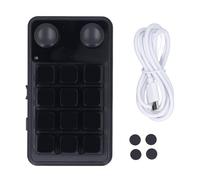 Marhynchus Clavier Mécanique à 12 Touches, Clavier Macro RVB Programmable avec Deux Boutons, Câble de Type C 2,4 G sans Fil, pour Le Contrôle Industriel des Médias de Musique de Bureau de