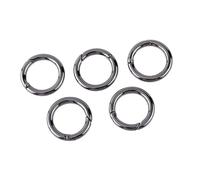 Marhynchus Clips Instantanés en Alliage Zinc Rond pour Le Boîtier de Stockage des Flèches, 5 Packs Clés de Porte-clés pour Sac à Dos, Pistolet Noir
