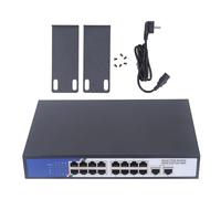 Marhynchus Commutateur Ethernet, Répartiteur Ethernet Hub Réseau 18 Ports Plug and Play pour Bureau à Domicile 100-240 V (Prise UE 100-240 V)