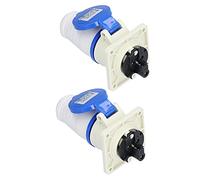 Marhynchus Connecteur d'alimentation Industriel, Connecteur d'alimentation 16A 2P + E 220V-250V avec Coque PA66 et Interface en Laiton pour l'industrie,