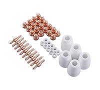 Marhynchus Consommables Consommables de Torche en Cuivre Kit de Bouclier de Buse 45 Pièces pour Torche de Coupe PT31 CUT35 CUT40 CUT50 pour Utilisation en Atelier de Réparation