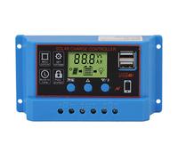 Marhynchus Contrôleur de Charge Solaire 12 V 24 V avec écran LCD, Régulateur de Panneau Solaire 10 A PWM avec Paramètres Réglables, Protection contre les Surintensités pour Système , (20A)