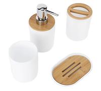 Marhynchus Cup de Brosse à Dents Lisse -Set, Accessoires de Salle de Bain Imperméables et Durables pour L'hôtel à Domicile, Idéal (White)