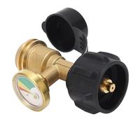 Marhynchus Détecteur de Fuite de Jauge de Gaz de Réservoir de, Indicateur de Niveau de Gaz en Laiton avec Cadran Couleur pour Réservoirs QCC1 de Type 1, Compatible avec Les Cylindres de 5 à 40 LB