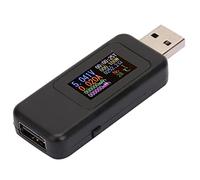Marhynchus Détecteur de Testeur USB à écran LCD pour la Tension et la Mesure Actuelle, la Mémoire Intelligente, le Stockage de Données pour les Utilisateurs Avancés (BLACK)