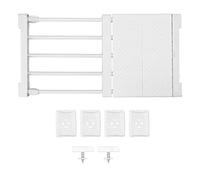 Marhynchus Diviseur de Placard Réglable de l'étagère de Tension Installation Facile pour Les Vêtements d'Armoire de Rangement Armoire PP Tube en Acier Blanc (Longueur 30-40cm/11.8-15.7in)