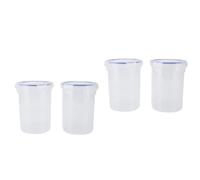 Marhynchus Ensemble de Tasse de Rangement de Peinture de 4 1000 Ml de Récipients de Peinture Hermétiques avec des Balles de Mélange et des Pinceaux pour L'œuvre D'art de Voiture à Domicile