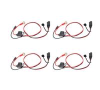 Marhynchus Faisceau de Câbles de Chargeur de Batterie, Câble de Borne à œillets 16AWG 22 Pouces avec Fusible à Lame 20A pour NOCO X Connect M10 3/8 Pouces XL