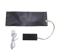 Marhynchus Flexible LED Affichage HD Pleine Couleur 12x32 Résolution LED Signe Écran APP Contrôle Portable Illumination pour Sacs Chapeaux Lunettes 158.5x58mm