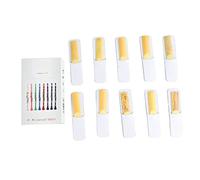 Marhynchus Force de Saxophone EB de qualité Professionnelle 2 10pcs Accessoires D'instruments à Vent avec 10 Anche pour Les Joueurs de Clarinette Senior (Numéro de Couleur du Bois 2.5)