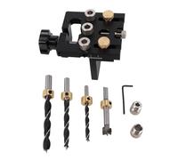 Marhynchus Gabarit de Chevilles pour le Travail du Bois, Guide de Perçage à Centrage Automatique en Alliage D'aluminium avec Forets de 6 Mm, 8 Mm, 10 pour L'assemblage de Meubles, la