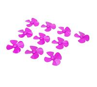 Marhynchus Hélice à 4 Pales de 80mm, 10 Pièces, Accessoires de Modèle de Jouet Rotatif en Plastique ABS avec Trou de 2mm, pour Jouets de Bateau de Voiture Télécommandés (Rose Rouge)