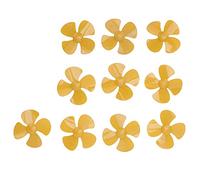 Marhynchus Hélice à 4 Pales de 80mm, 10 Pièces, Accessoires de Modèle de Jouet Rotatif en Plastique ABS avec Trou de 2mm, pour Jouets de Bateau de Voiture Télécommandés (Yellow)