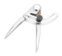 Marhynchus Jauge d'espacement en Acier Inoxydable, Boussole en Cuir Réglable pour le Travail du Bois, Outil de Mesure de Précision de 100 Mm pour les Artisans