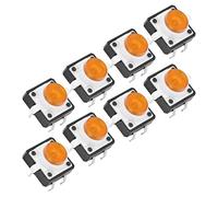 Marhynchus Kit de Commutateurs LED Momentanés en Matériau ABS, Interrupteur à Bouton-poussoir Tactile, 20 Pièces, pour l'électronique et les Appareils Ménagers (YELLOW)