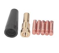 Marhynchus Kit de Pointe de Diffuseur de Buse de Soudage 7 Pièces Accessoires de Pistolet de Soudage MIG en Cuivre Fil Transparent Bonne conductivité Alimentation Lisse pour la Réparation et le