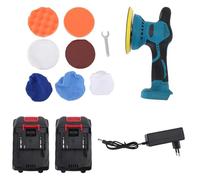 Marhynchus Kit de Polisseuse Orbitale sans Fil de 6 Pouces, 8 Vitesses, 5 500 TR/Min, avec écran LCD et 2 Batteries de 1 300 MAh, pour Le Cirage de Voiture, Les Détails de (Prise UE 100-240V)