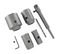 Marhynchus Kit de Scie à Trou de Béton Sds Plus Shank 30 Mm 40 Mm 50 Mm 65 Mm Bit de Murs en Acier en Acier en Tungstène avec clé pour Brique de Trous de Paroi de Ciment en Pierre avec