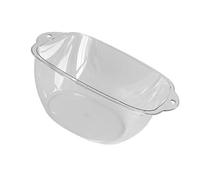 Marhynchus Lavabo en Plastique Transparent, Bassin pour le Visage en PET épaissi pour les Voyages en Dortoir à la Maison, Lavabo Transparent Compact Idéal pour le Nettoyage du Visage et la Lessive (M)