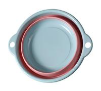 Marhynchus Lavabo Pliable, Cuve de Lavage en Plastique Multifonctionnelle Portative avec Poignées Doubles Latérales, pour Dortoir de Voyage à Domicile (Bleu Grande Taille)