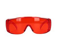Marhynchus Lunettes de sécurité PC Lunettes de Protection à Lentille Rouge OD6 Plus 180 à 532 Nm 48% VLT pour les Techniciens en Fibre Optique Bouclier Oculaire à Lumière Forte avec Boîte de