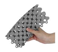Marhynchus Mat de Sol D'épissage de Massage Antidérapant pour Salle de Bain 6pcs 20x20cm Tapis de Verrouillage avec Un Excellent Drainage pour la Cuisine de la Salle de Bain Balcon de la (Gris foncé)