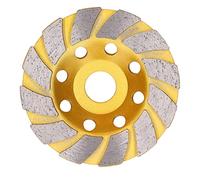 Marhynchus Meule Tasse Diamantée à 4 Segments de 12 Pouces avec Trous D'air | Compatible avec les meuleuses d\'angle, 4 pouces de diamètre, corps en acier traité thermiquement, nivellement de surface