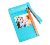 Marhynchus Mini A5 Paper Trimmer 4x6in Portable Desktop Manual Photo Paper Cutter For Craft Cards Scrapbooking Supplies Kit Home School Office With Sliding Metal (BLUE)