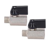 Marhynchus Mini Robinet à Bille en Laiton, Petite Vanne en Laiton sablé électrolytique, Filetage G1/4 pour Plomberie et Conduites d'eau