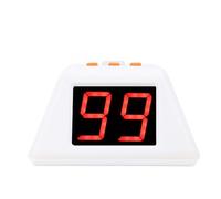Marhynchus Minuterie Numérique à 4 Côtés, Construction ABS avec écran LED de 1,4 Pouces, luminosité Réglable pour Les Jeux d'échecs et de Table (White)