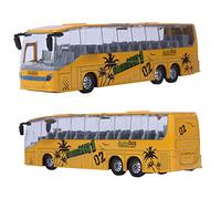 Marhynchus Modèle de Bus de Transport en Alliage à L'échelle 1:50, Jouet à Tirer avec Musique Légère, Portes Ouvrantes pour Enfants, Collection de Cadeaux pour Garçons (Yellow)
