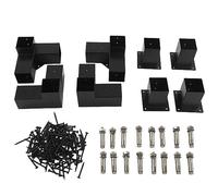 Marhynchus Pergola Bracket Kit de Quincaillerie Pergola Kit de Support en Bois surélevé avec Poudre en Poudre en Revue en Acier Rouille Rouille Robuste pour Les Terrasses Pelouses Balcons (8PCS)