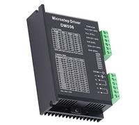 Marhynchus Pilote Micropas DM556, Contrôleur de Moteur Pas à Pas Numérique en Aluminium avec Sortie 5,6 A, Contrôle de Précision pour les Applications CNC NEMA23 NEMA34