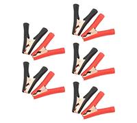 Marhynchus Pince de Batterie, Pinces de Batterie de Camion de Voiture Robustes 100A avec Gaine en PVC en Laiton plaqué Acier, 5 Ensembles pour Projets électriques Testeur de Tension Câble de Démarrage