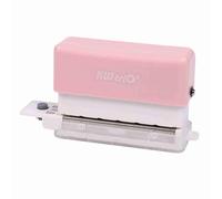 Marhynchus Puncheur en Papier à 6 Trous Mini Punch Portable Punch pour 3 Feuilles avec du Papier de Positionnement de Ferraille Posts A4 B5 A5 Diaries des Planificateurs de Carnets A5 B5 A5 (PINK)