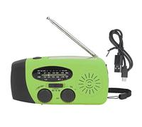 Marhynchus Radio Solaire d'urgence à Manivelle, avec Lampe de Poche, Chargeur USB, Lumière LED et Haut-Parleur pour Camping en Plein Air, Urgence (modèle américain)