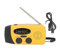 Marhynchus Radio Solaire d'urgence à Manivelle, avec Lampe de Poche, Chargeur USB, Lumière LED et Haut-Parleur pour Camping en Plein Air, Urgence (modèle Japonais)