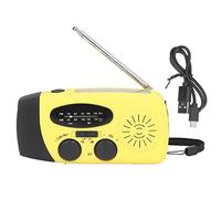 Marhynchus Radio Solaire d'urgence à Manivelle, avec Lampe de Poche, Chargeur USB, Lumière LED et Haut-Parleur pour Camping en Plein Air, Urgence (modèle Japonais)