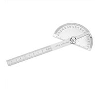 Marhynchus Rapporteur D'angle gradué de 0 à 180 Degrés, en Acier Inoxydable avec écrou Réglable, Idéal pour les étudiants en Génie Civil, Architecture, Menuiserie et Dessin technique.