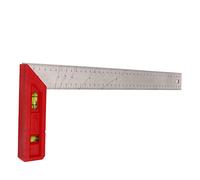Marhynchus Règle de Mesures Portables Précises de la Menuiserie avec une Cloche Plate pour les Outils de Menuiserie Professionnelle, carré D'acier Inoxydable Rouge pour les Outils (40cm)