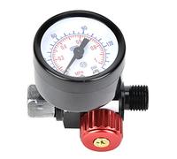 Marhynchus Régulateur d'air BSP Manomètre en Alliage d'aluminium 1 4 Pouces pour Pistolet Pneumatique, Outil Pneumatique, Taille Compacte, Installation Facile, Contrôle de Pression pour les