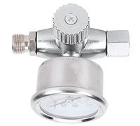 Marhynchus Régulateur de Pression d'air, Régulateur d'air pour Pistolet de Pulvérisation en Alliage 'aluminium avec Jauge 1 4 Pouces, Vanne de Réglage de Pression Précise, Compact 7,5 X 5, Cm