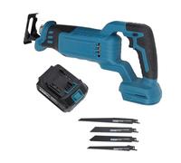 Marhynchus Scie Alternative sans Fil, Scie Alternative sans Balais avec Batterie 1x4000 MAh et 4 Lames de pour la du Bois, du Métal et du PVC (Prise UE 100 à 240V)