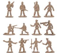 Marhynchus Soldats de L'armée Battle Scene Model Plastic Mini Soldiers Toy 1 Set PVC Military Action Figures for Kids (Couleur Assortie)
