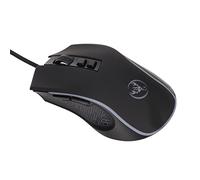 Marhynchus Souris de Jeu Filaire Mécanique, Souris d'ordinateur Ergonomique RVB avec 3600 DPI, 4 Niveaux de DPI Réglables pour Les Amateurs de Jeux sur PC Portable (Black)