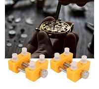 Marhynchus Support de Couvercle Arrière de Montre, 2 Outils d'ouverture Réglables avec 4 Broches en Plastique pour la Réparation de Montres, Kit d'horloger Professionnel en Acier Inoxydable ABS