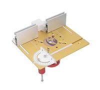 Marhynchus Système de Levage de Table de Routeur en Alliage d'aluminium et ABS, Course de 0 à 46 Mm avec Support de Plaque d'insertion et Règle Coulissante pour Tailler les Menuisiers